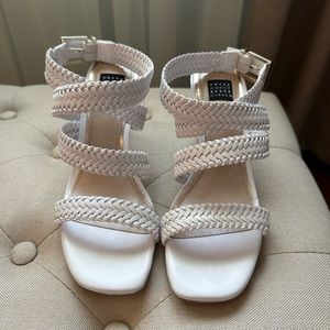 White House Black Market Braided Wrap Heel